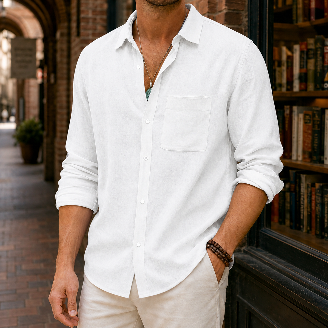 Mortimer Relaxed Shirt - White