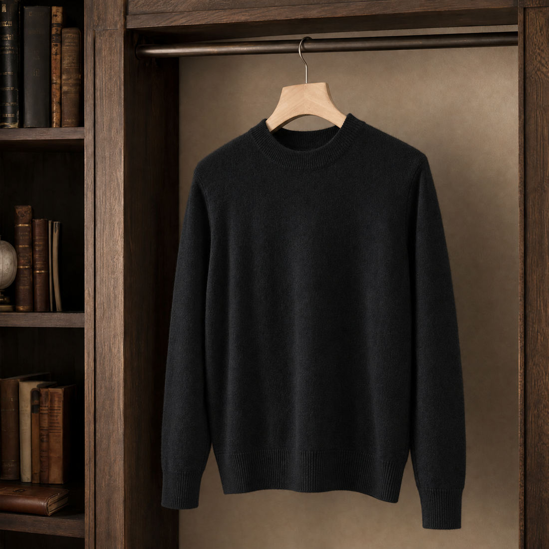 Logan Crew Neck Sweater - Black