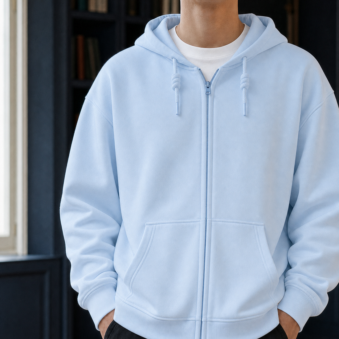 Griffin Hooded Hoodie - Light Blue