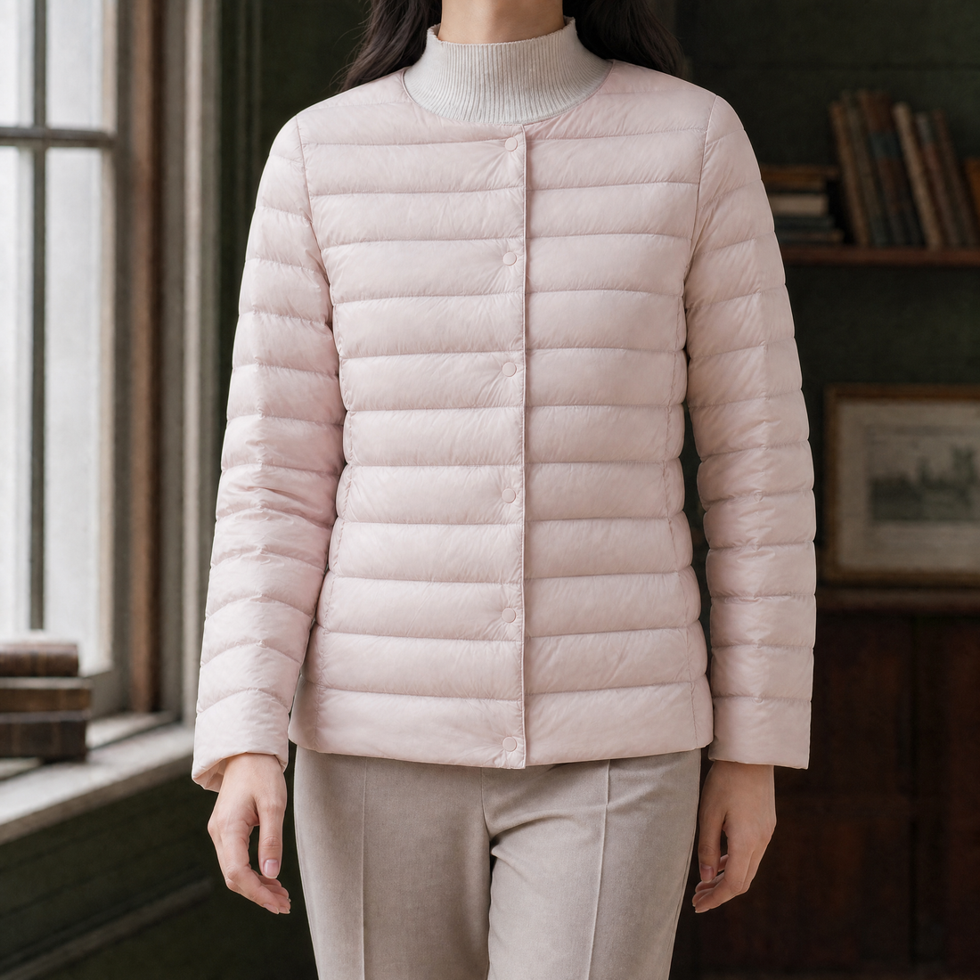 Giulia-Grace Quilted Jacket - Light Pink