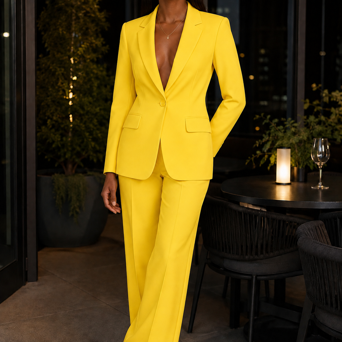 Rhea-Louise Tailored Suit - Yellow