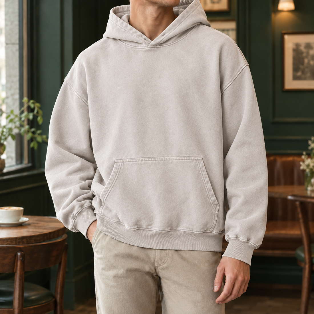 Reinhold Washed Hoodie - Distressed Apricot