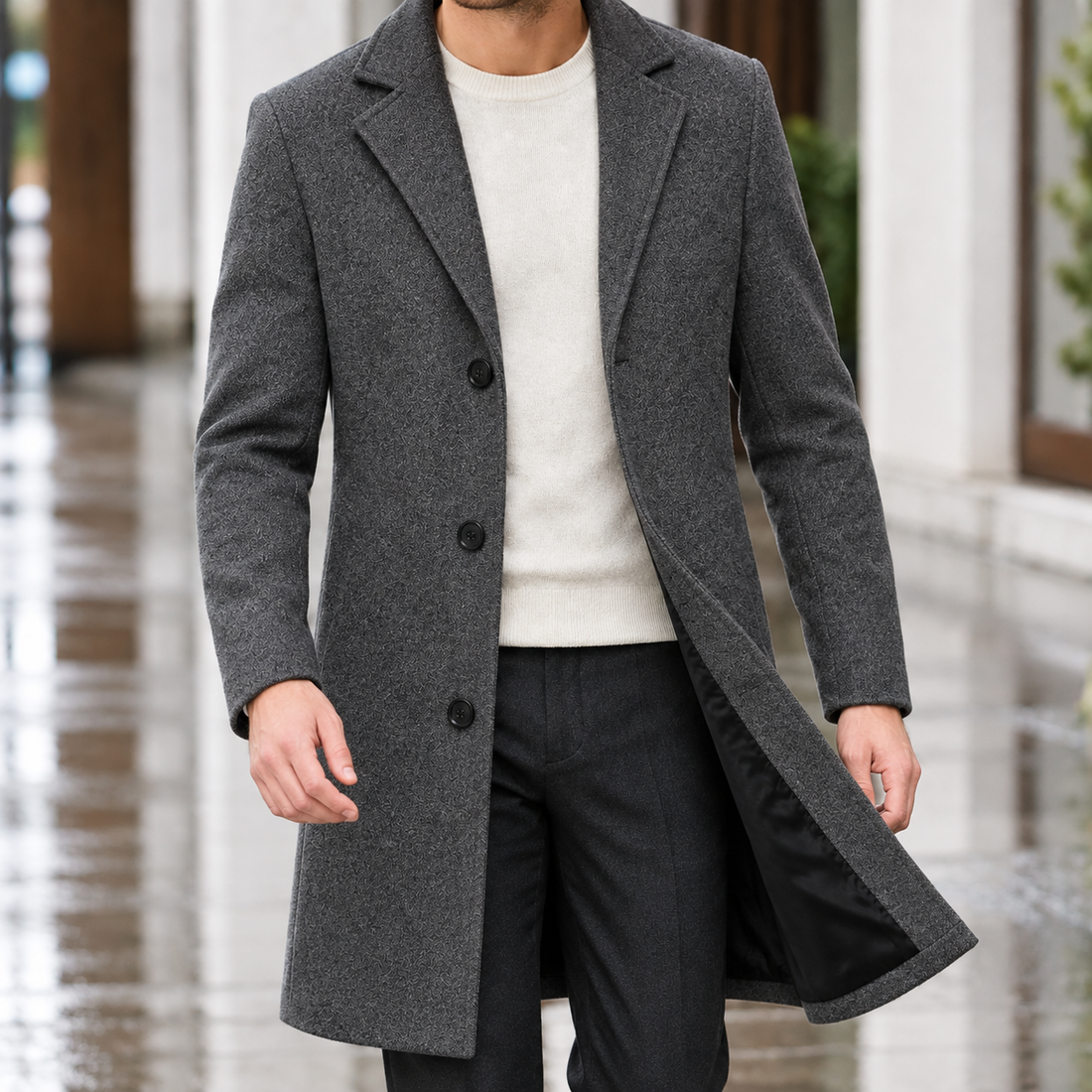 Godfrey Tailored Coat - Dark Gray