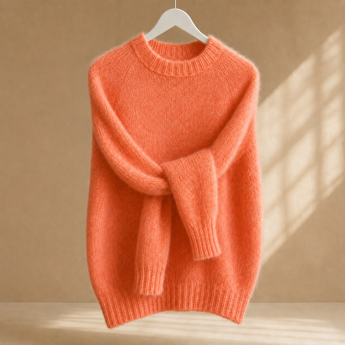 Tabitha-Jade Brushed Sweater - Coral Orange