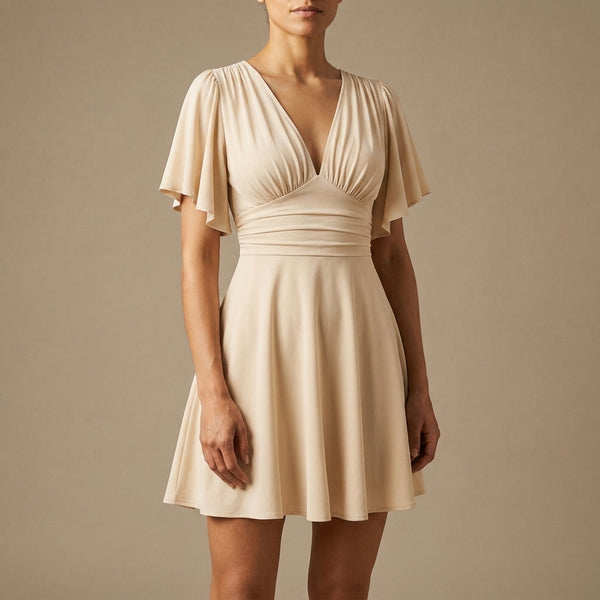 Elaria Flutter Sleeve Mini Dress