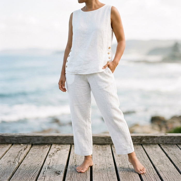 Evangeline Linen Tank