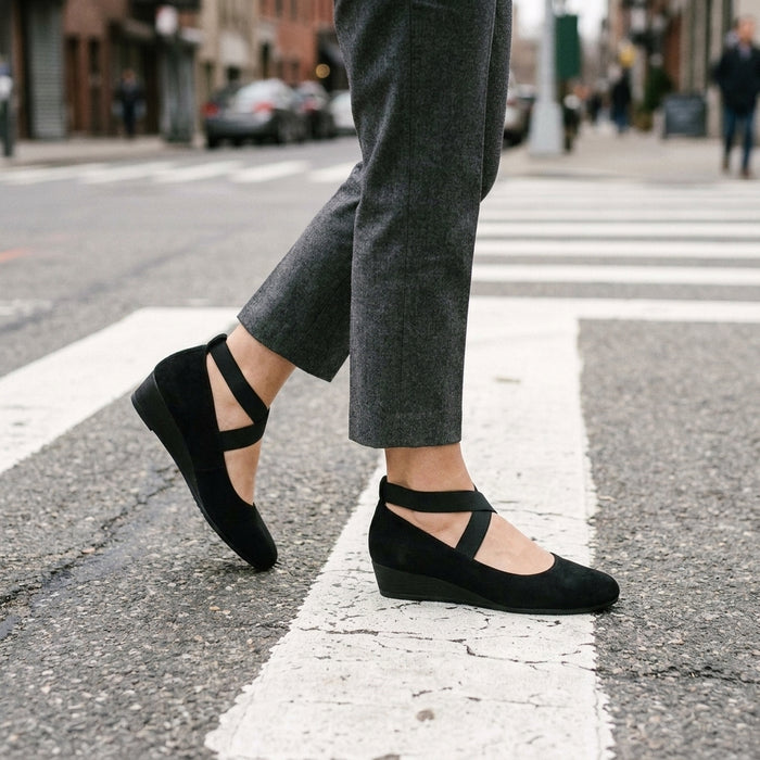 Palermo Suede Criss-Cross Wedges