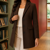 Valencia Tailored Coat - Dark brown