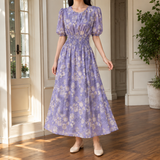 Godiva Shirred Waist Dress - Picture Color