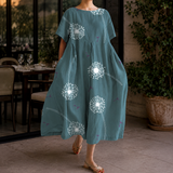 Bernadette-Sage Dandelion Maxi Dress - Green