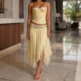 Beatrix Asymmetric Set - Pale Yellow