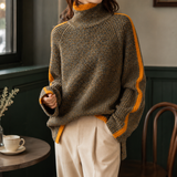 Ilaria-Claire Turtleneck Sweater - Brown
