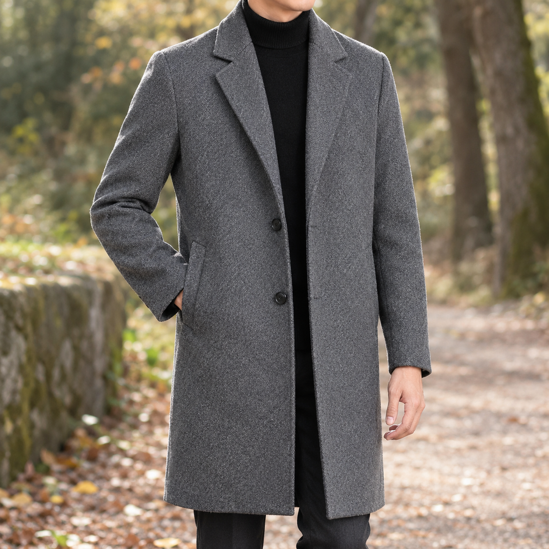 Reinhold-Tate Wool Coat - Gray