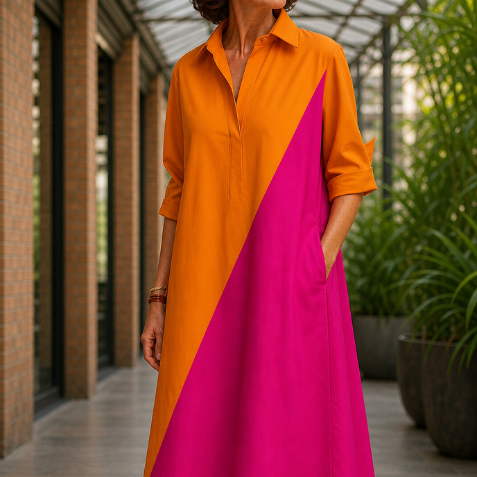 Sonia Colorblock Midi Dress