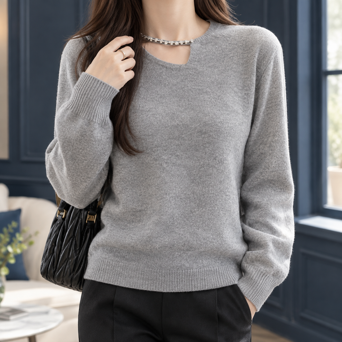 Apolline Cashmere Sweater - Gray