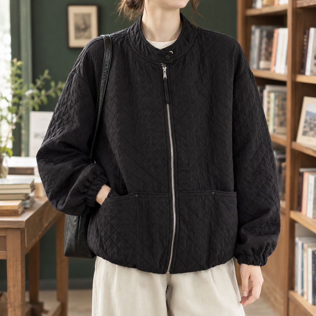 Marissa Quilted Jacket - Black