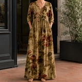 Anouk Floral Maxi Dress - Beige