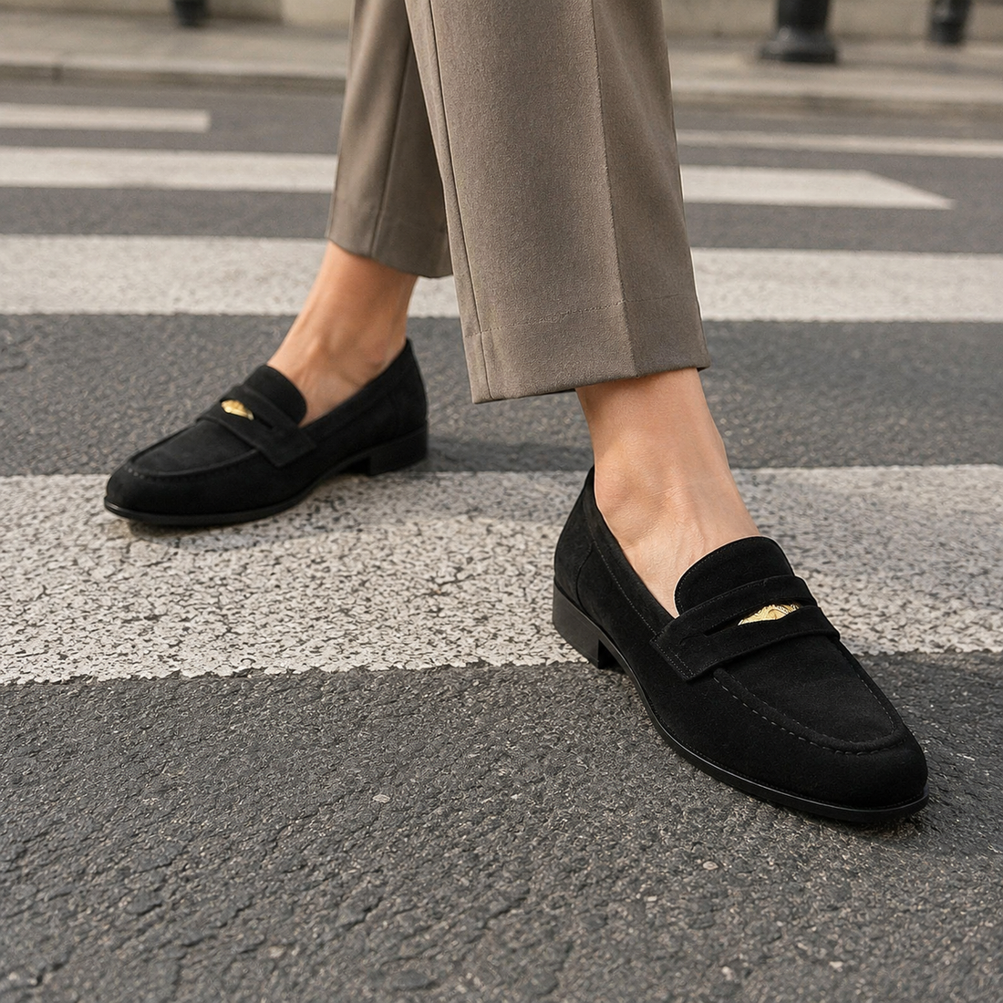 Arcuri Suede Loafers - Black