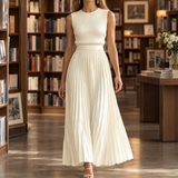 Estelle-Elise Pleated Maxi Dress - Cream