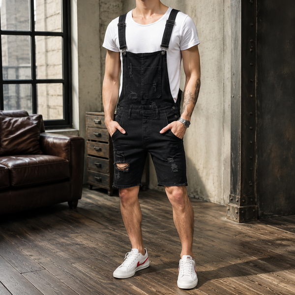 Byron Distressed Overalls