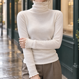 Cassidy-Faye Ruffle Turtleneck Top - White