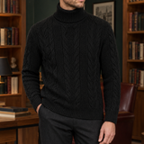Arnaud Cable Knit Sweater - Black