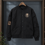 Leo Bomber Jacket - Skull Black