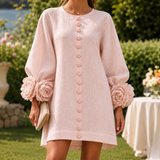 Solene Floral Cuff Dress - Pink