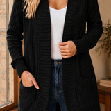 Yara Ribbed Cardigan - Black