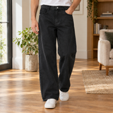 Lewis Wide Leg Jeans - Black