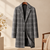 Harris Plaid Overcoat - Gray