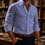 Beckett Striped Shirt - Blue