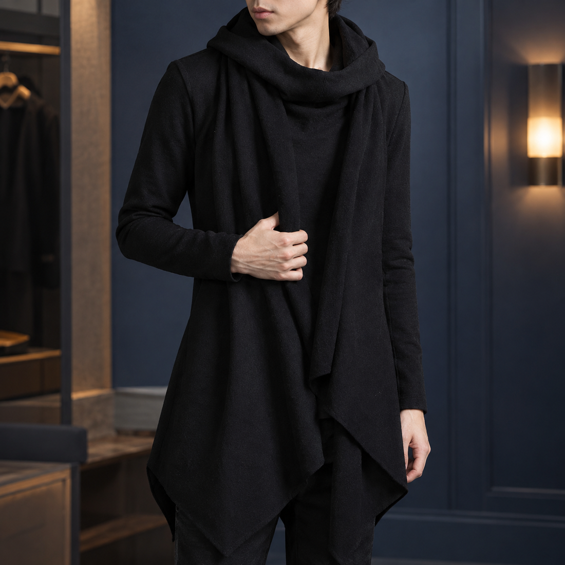 Damien Hooded Hoodie - Black