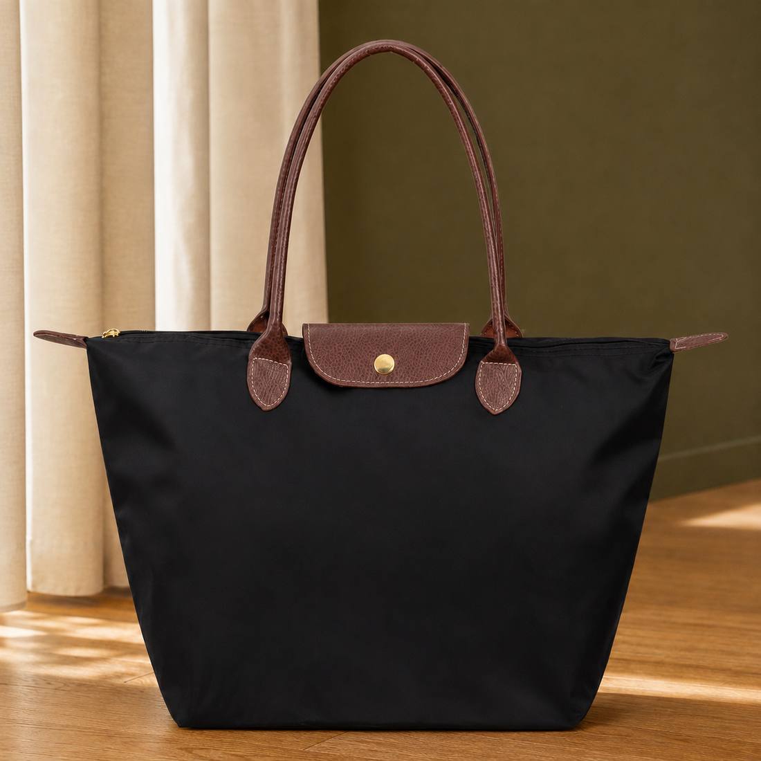 Alfieri Zip Tote Bag - Black