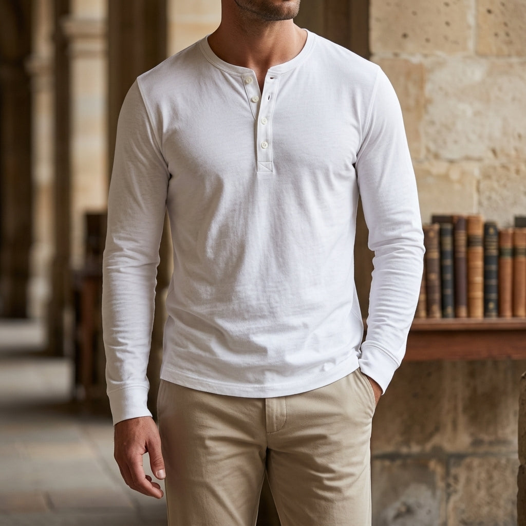 Knox Henley Shirt - Blanc
