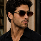 Mateo Rimless Sunglasses - Brown