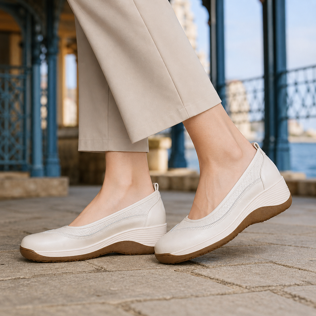 Sforza Wedge Pumps - Off White