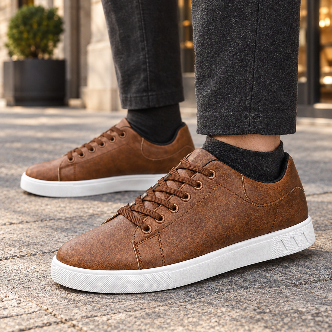 Negroni Lace-Up Sneakers - Brown