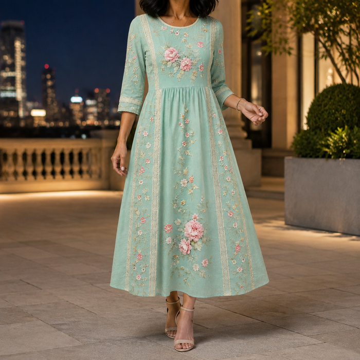 Adele Floral Midi Dress