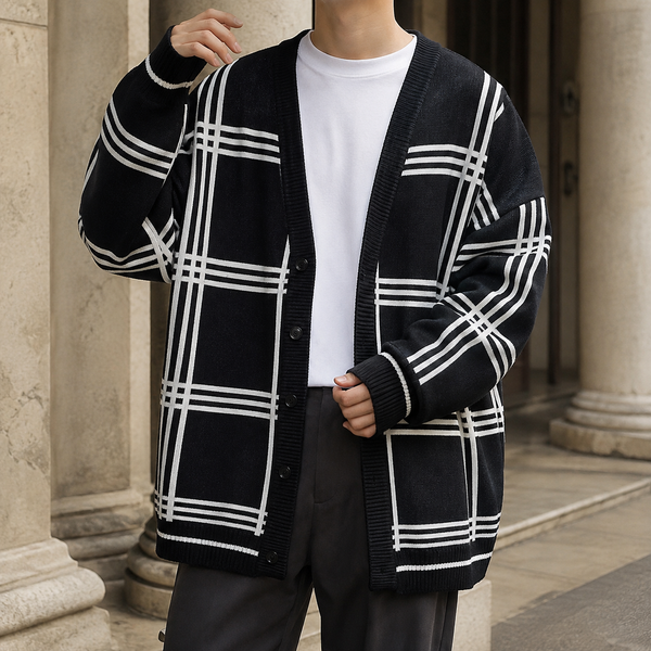 Ardan Plaid Cardigan