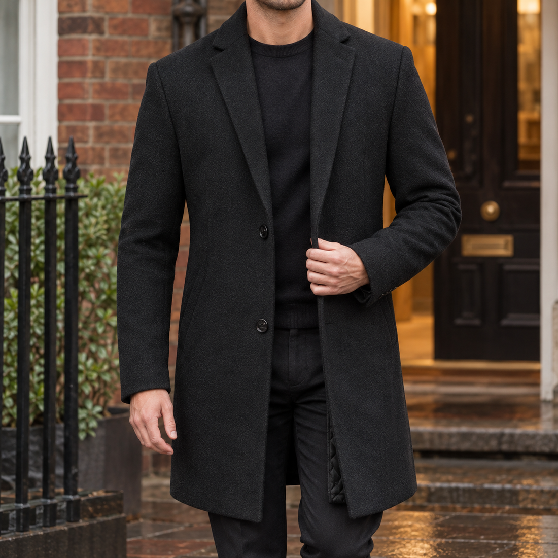 Archambault Tailored Overcoat - Black