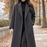 Annalise-Claire Cashmere Coat - Black