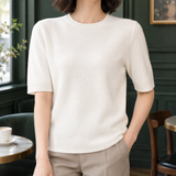 Ludovica Crew Neck Sweater - White