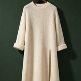 Naomi Side Slit Sweater - Cream White