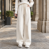 Modesty Wide Leg Pants - Rice White