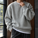 Aaron Textured Sweater - Light Gray