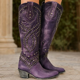 Fabiani Studded Boots - Purple