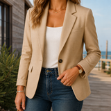 Anais Tailored Blazer - Beige