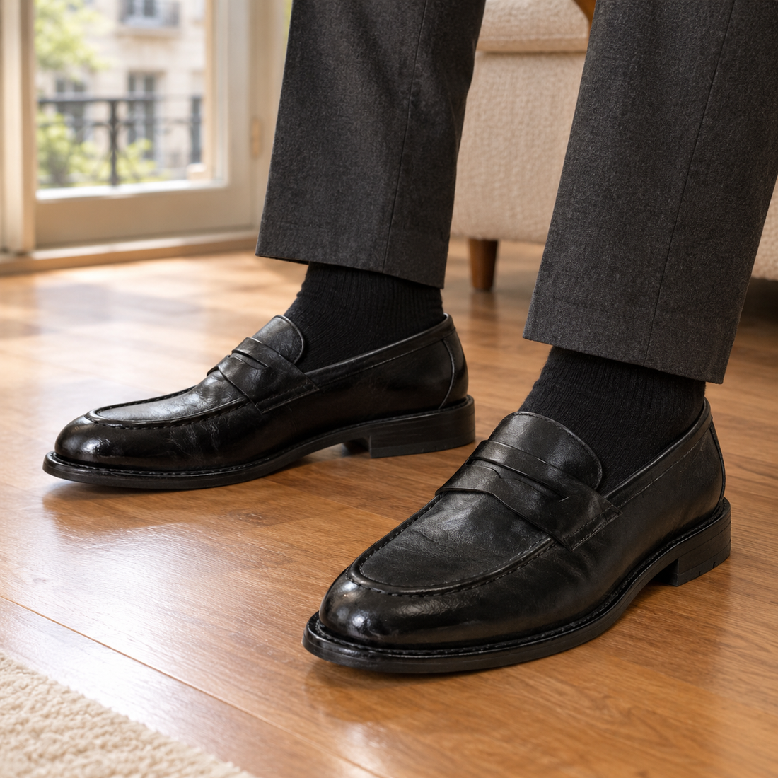 Pescara Leather Loafers - Black
