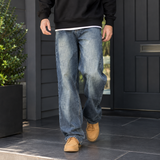 Solomon Straight Jeans - Washed Blue